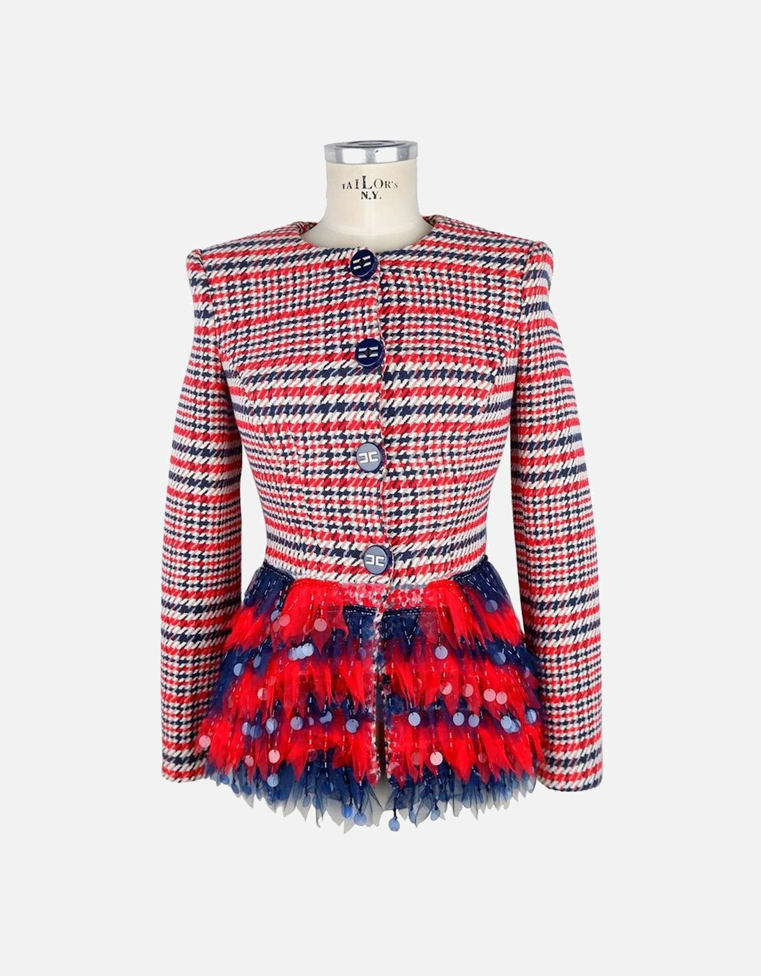 Sequined Jacket with Glass Star Details Women - Red Suits, 3 of 2