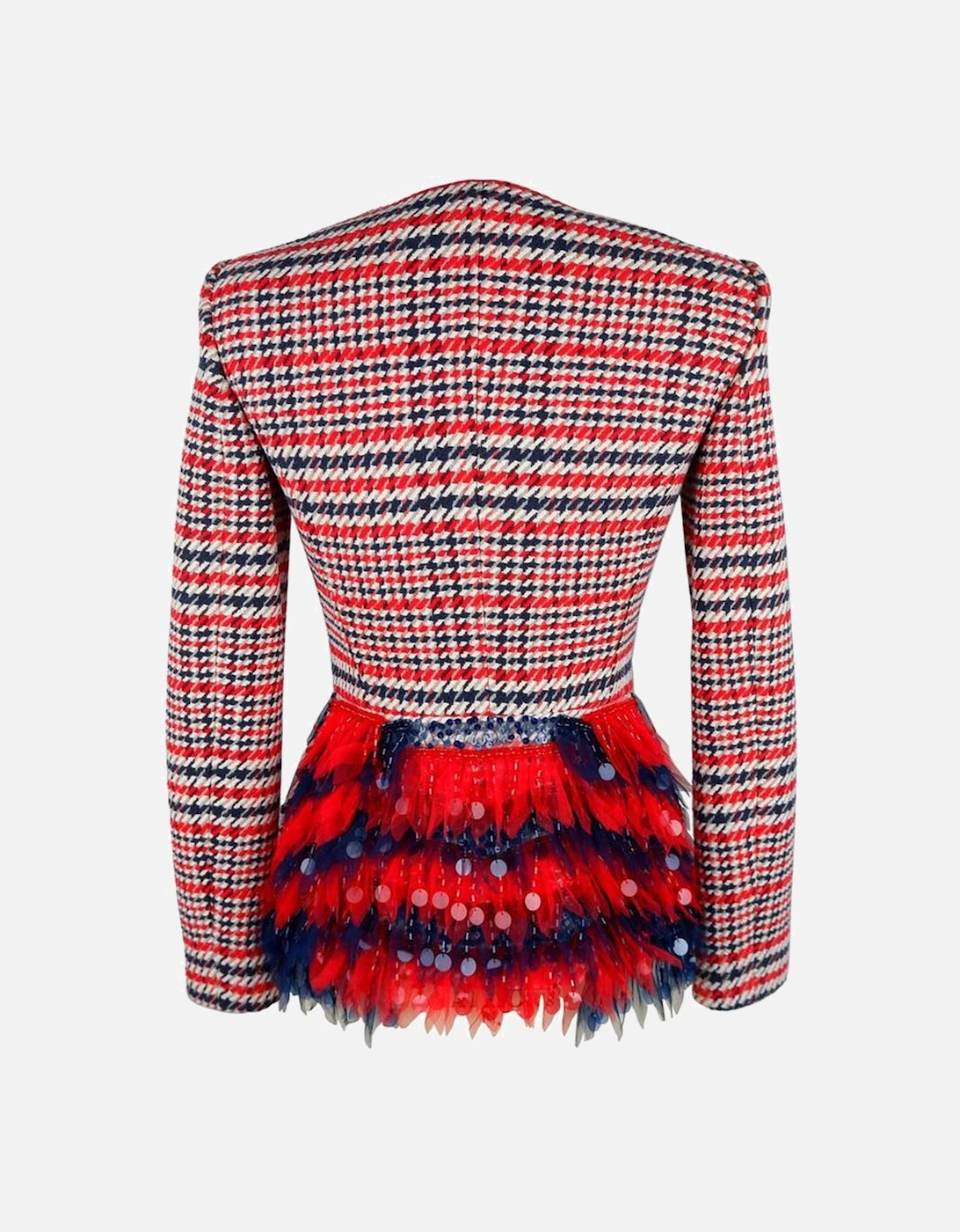 Sequined Jacket with Glass Star Details Women - Red Suits