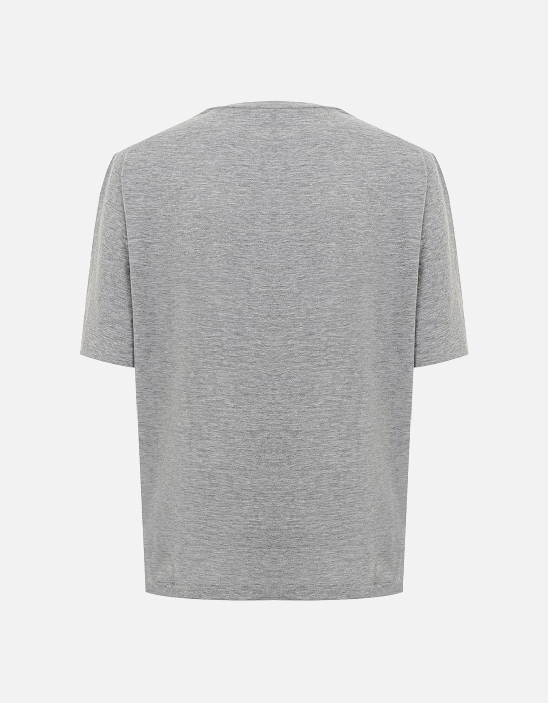 Luxury Gray Cotton Top Women T-Shirts