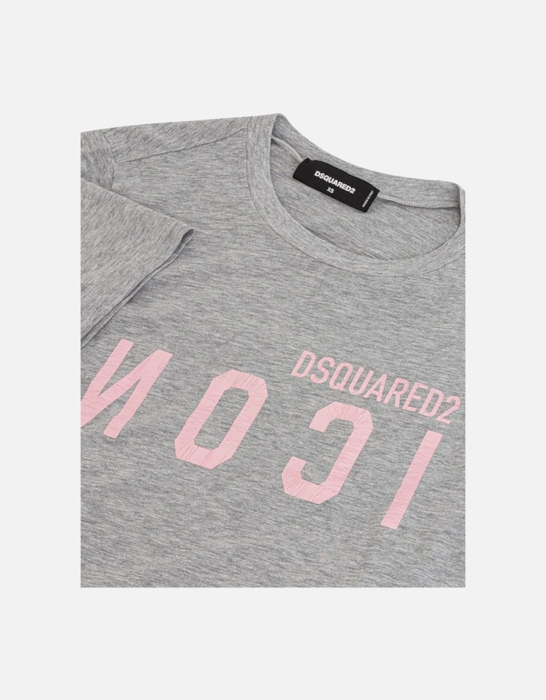Luxury Gray Cotton Top Women T-Shirts