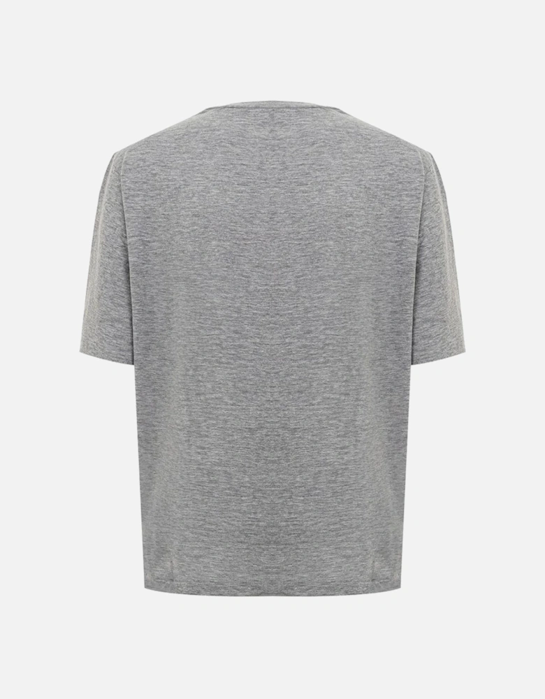 Gray Cotton Tee for Effortless Style Women T-Shirts