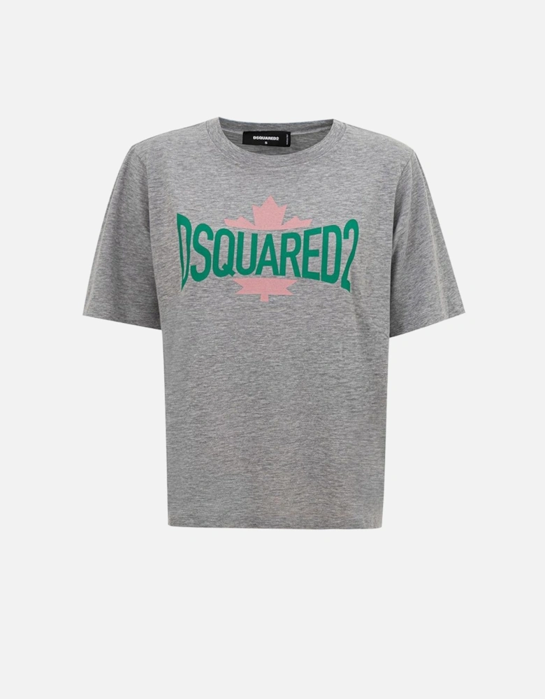 Gray Cotton Tee for Effortless Style Women T-Shirts
