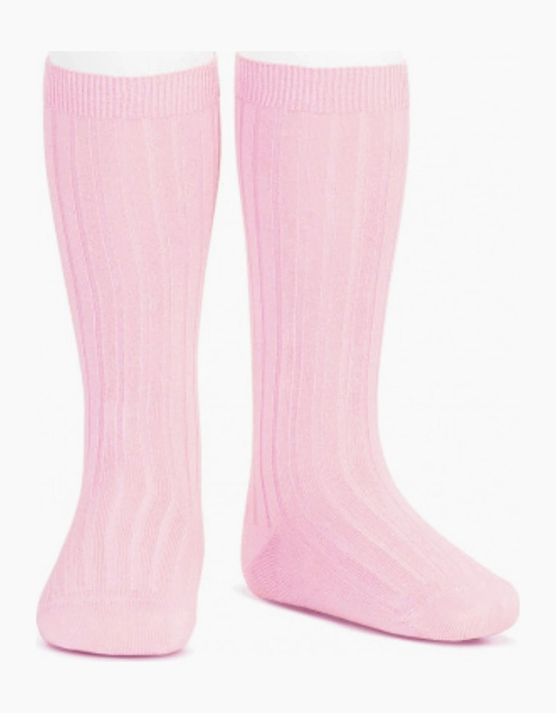 Condor Girl's Pink Ribbed Knee Socks - Size: 000 / 0-3 months