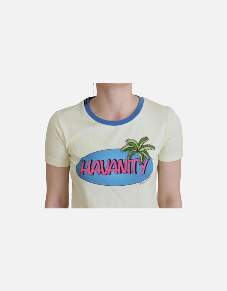 Havana TShirt Palm Tree Graphic Tee Women - Yellow T-Shirts
