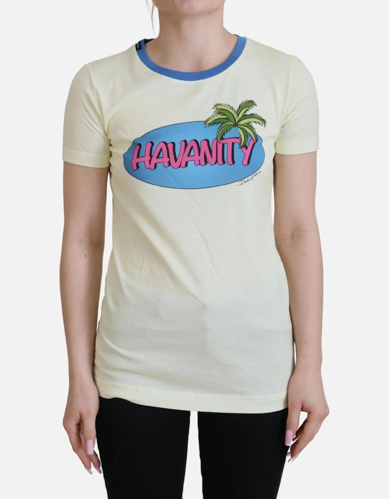 Havana TShirt Palm Tree Graphic Tee Women - Yellow T-Shirts