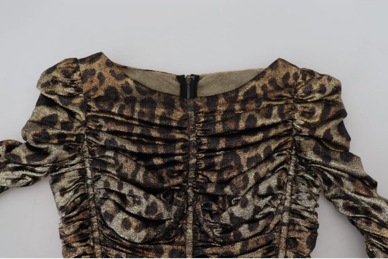 Leopard Print Ruched Mini Dress Women - Multicolor Dresses
