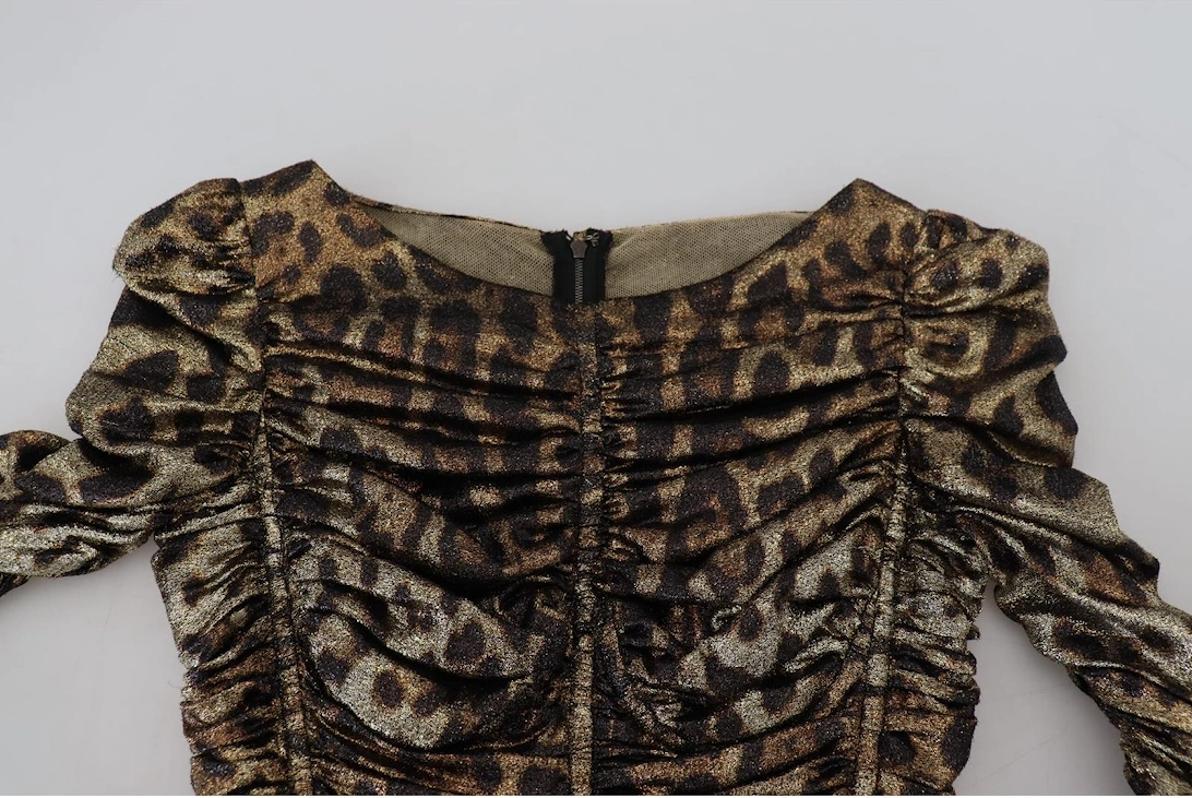 Leopard Print Ruched Mini Dress Women - Multicolor Dresses