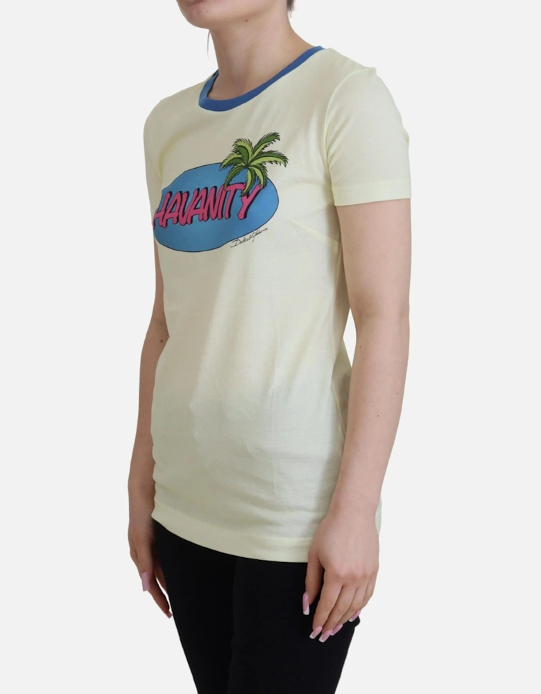 Havana TShirt Palm Tree Graphic Tee Women - Yellow T-Shirts