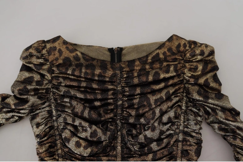 Leopard Print Ruched Mini Dress Women - Multicolor Dresses