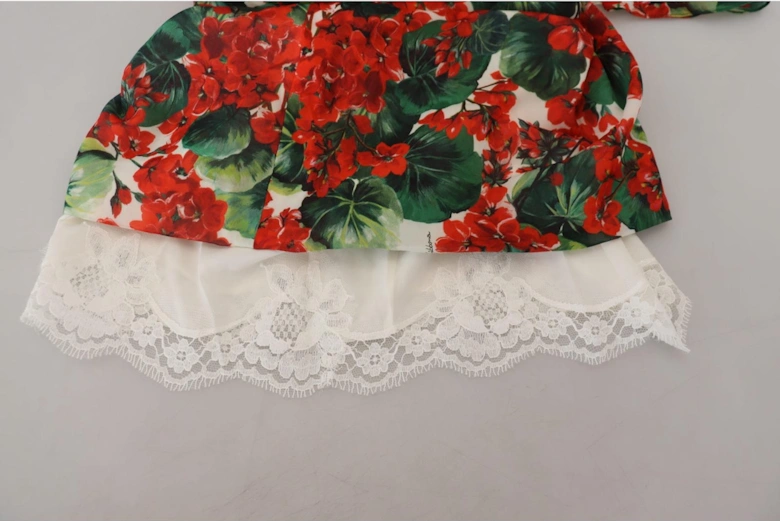 Floral Print Midi Dress Geranium Style Women - Multicolor Dresses