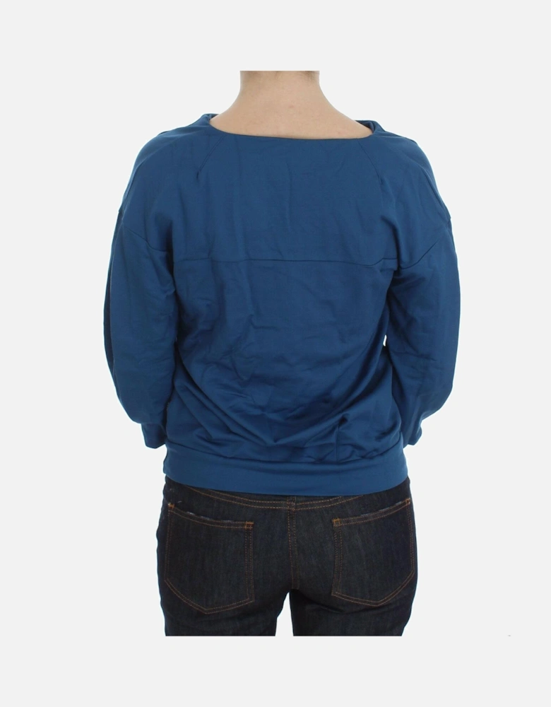 DRE10076 VNeck 34 Sleeve Top Women - Blue T-Shirts