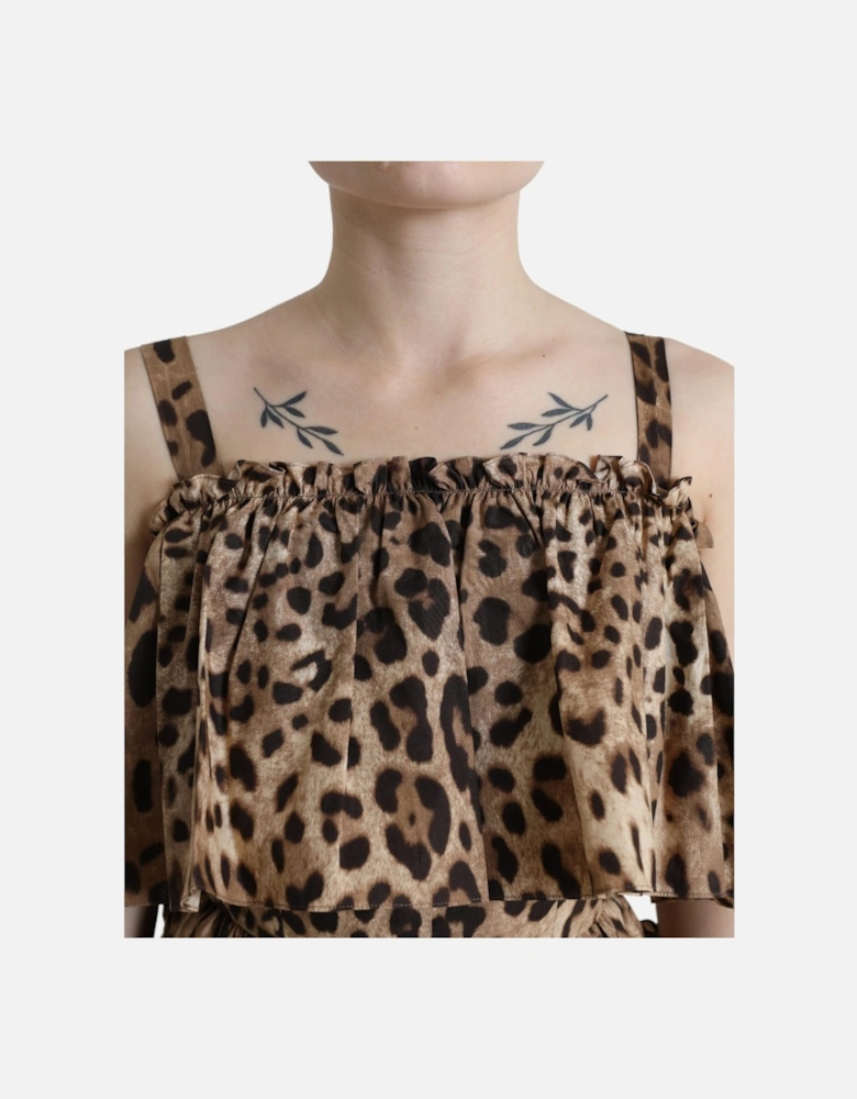 Leopard Print Mini Dress DR28942 Women - Brown Dresses