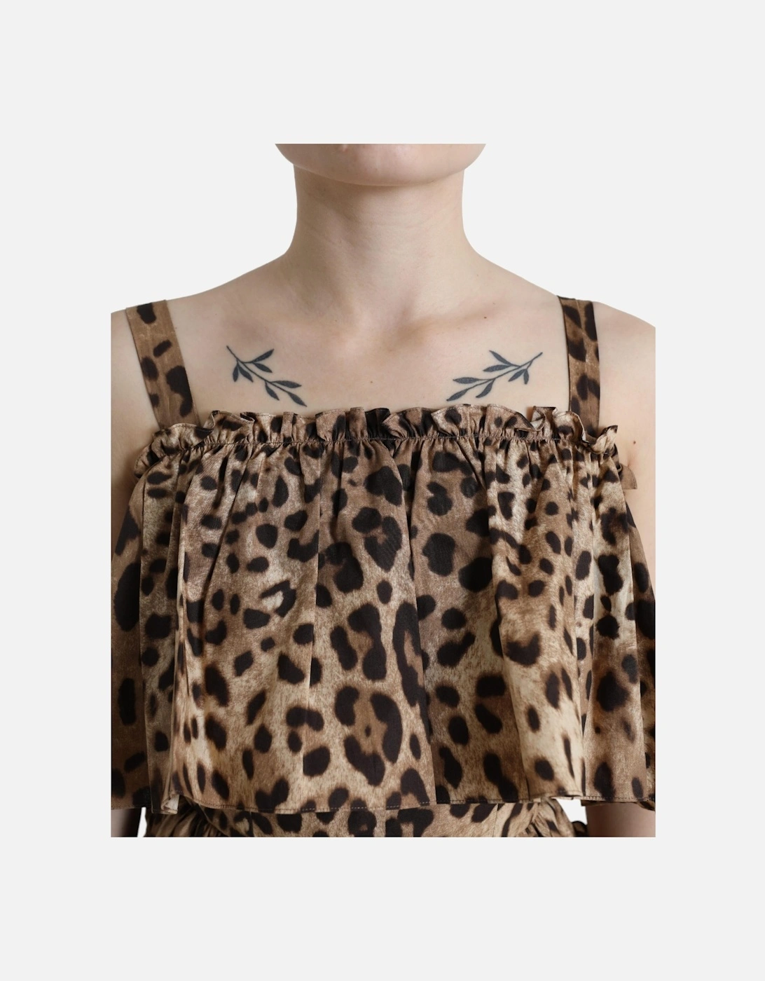 Leopard Print Mini Dress DR28942 Women - Brown Dresses