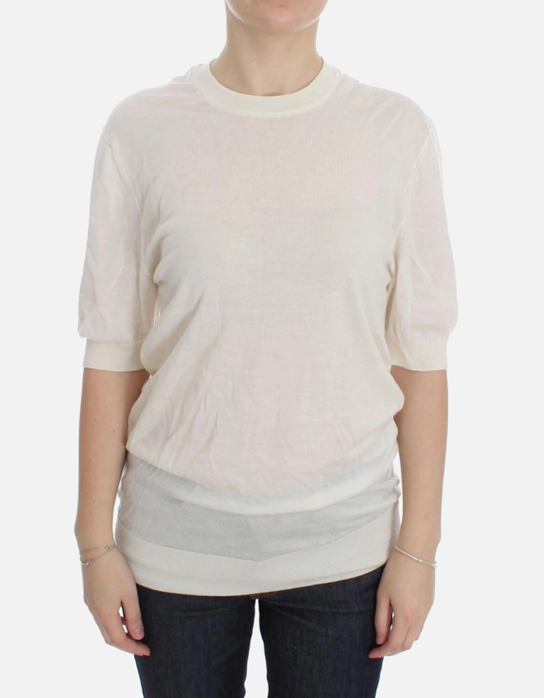 Dolce Gabbana Knitwear Short Sleeve Top Women - White Sweaters