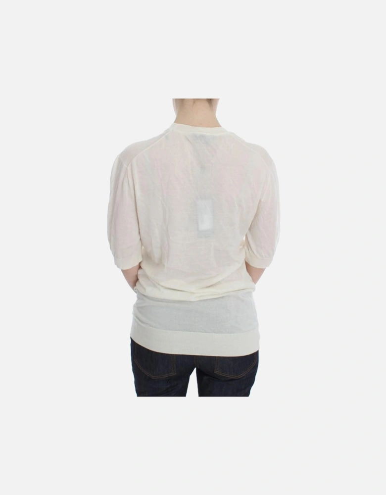 Dolce Gabbana Knitwear Short Sleeve Top Women - White Sweaters