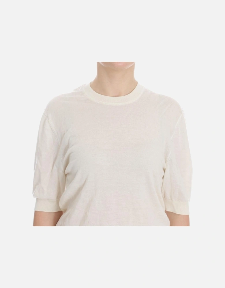 Dolce Gabbana Knitwear Short Sleeve Top Women - White Sweaters