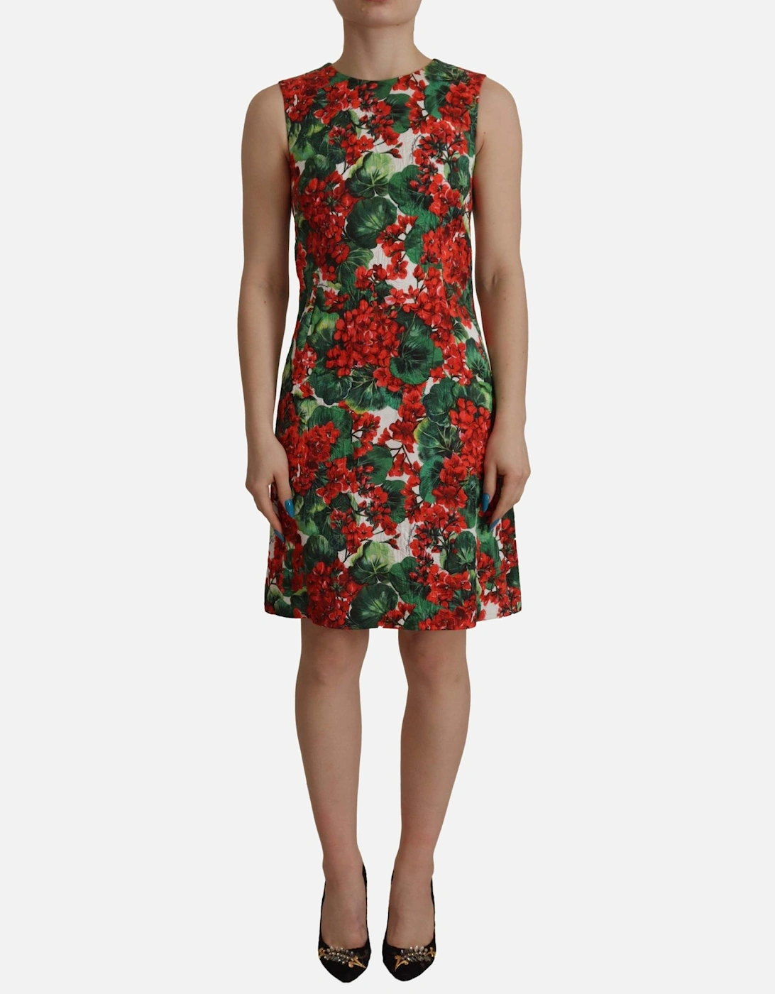 Floral Print Silk Dress ALine Mini Women - Multicolor Dresses, 7 of 6