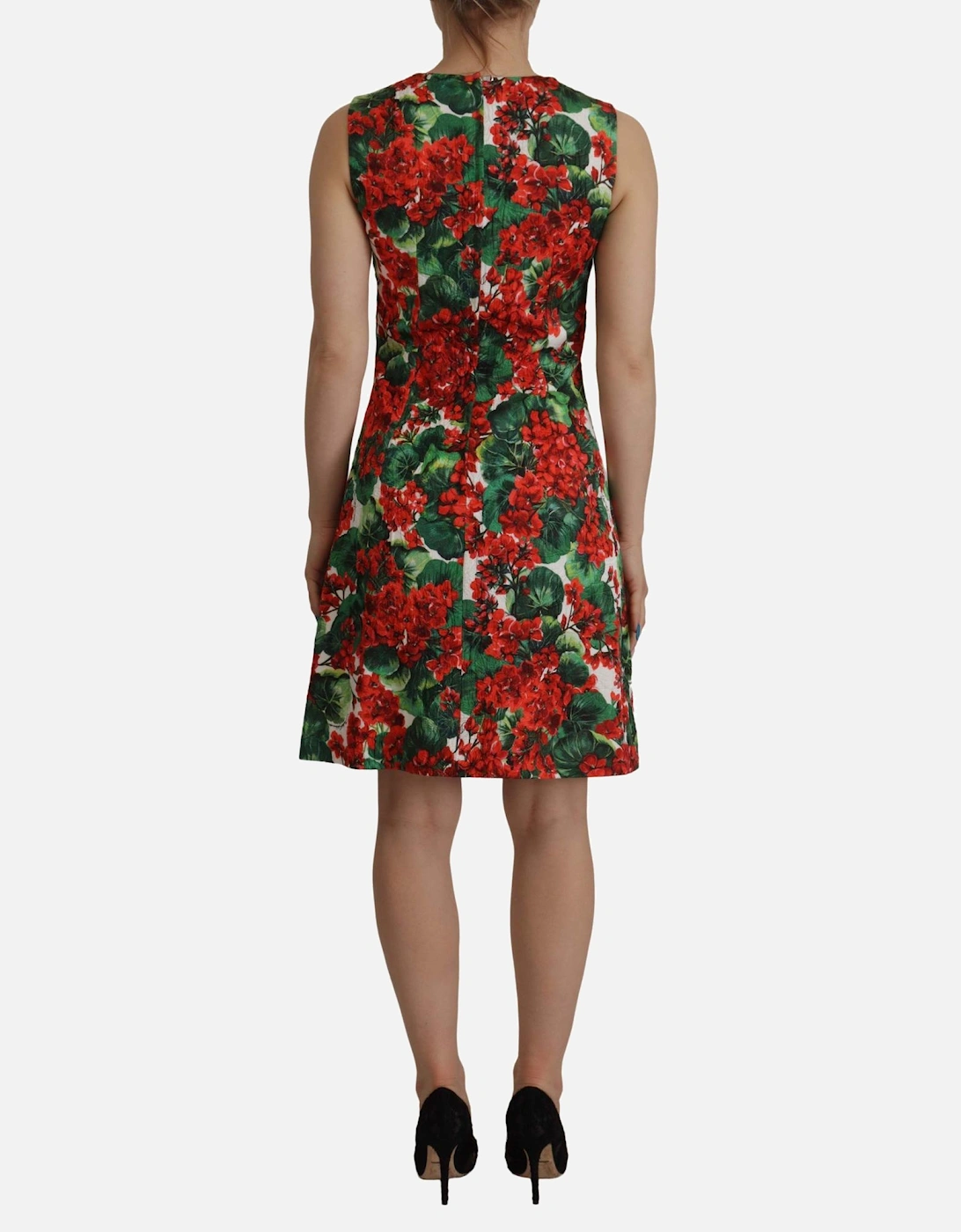 Floral Print Silk Dress ALine Mini Women - Multicolor Dresses