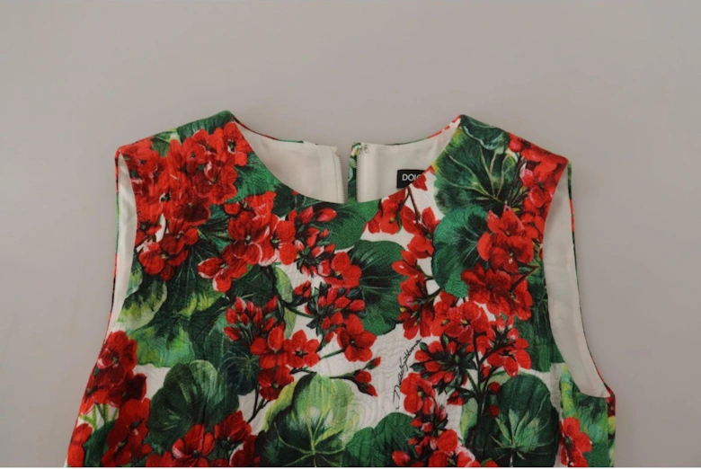 Floral Print Silk Dress ALine Mini Women - Multicolor Dresses