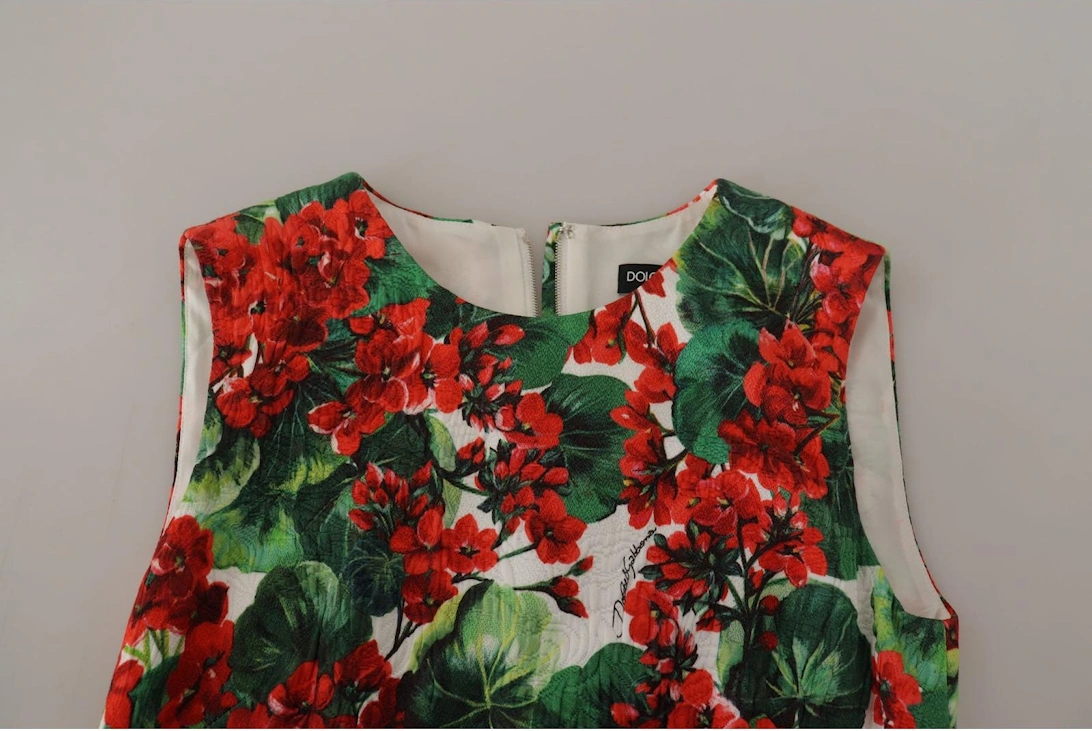 Floral Print Silk Dress ALine Mini Women - Multicolor Dresses