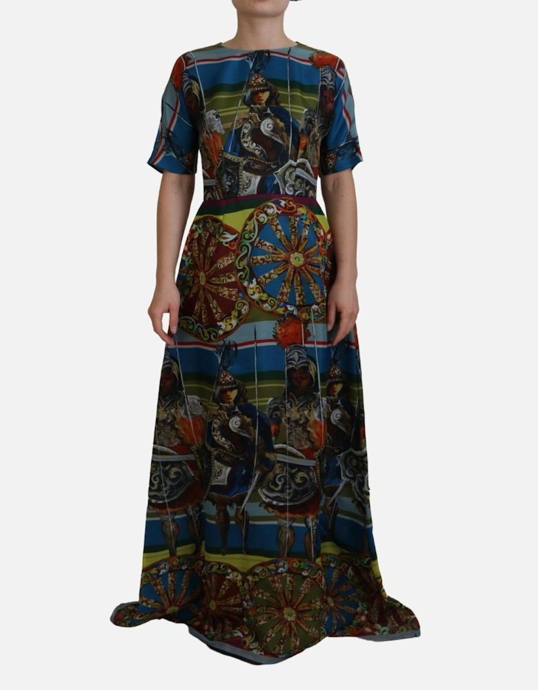 Printed Silk Maxi Dress Women - Multicolor Dresses