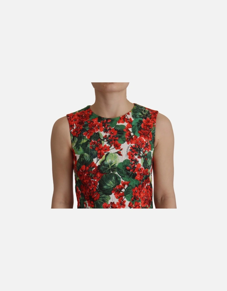 Floral Print Silk Dress ALine Mini Women - Multicolor Dresses