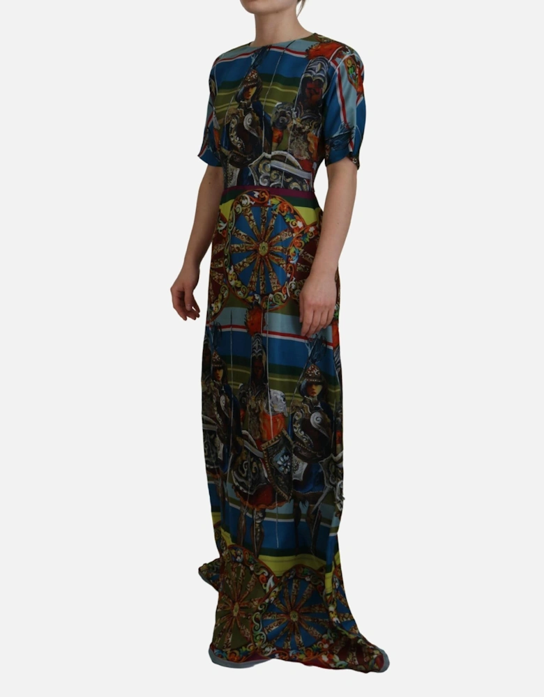 Printed Silk Maxi Dress Women - Multicolor Dresses