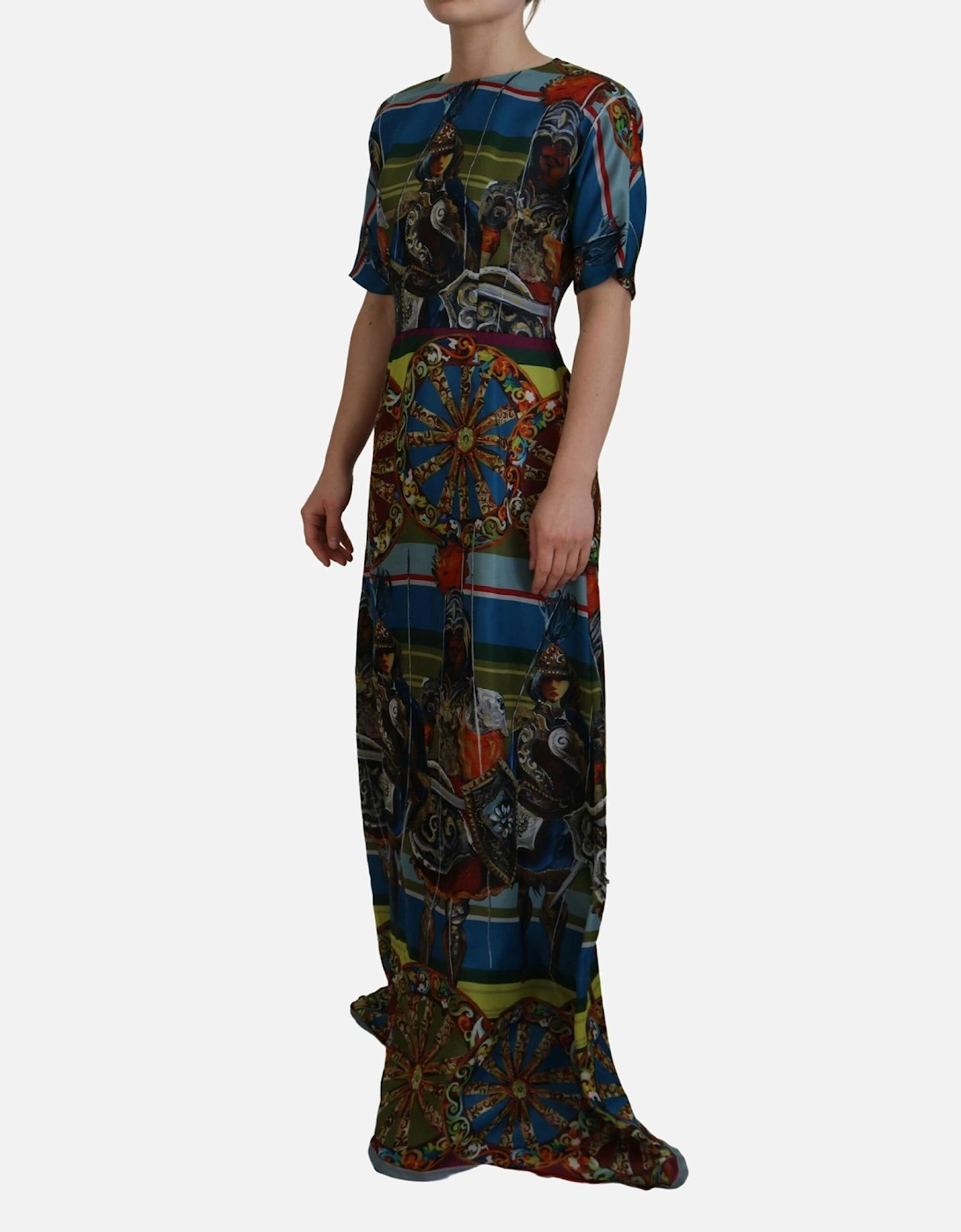 Printed Silk Maxi Dress Women - Multicolor Dresses