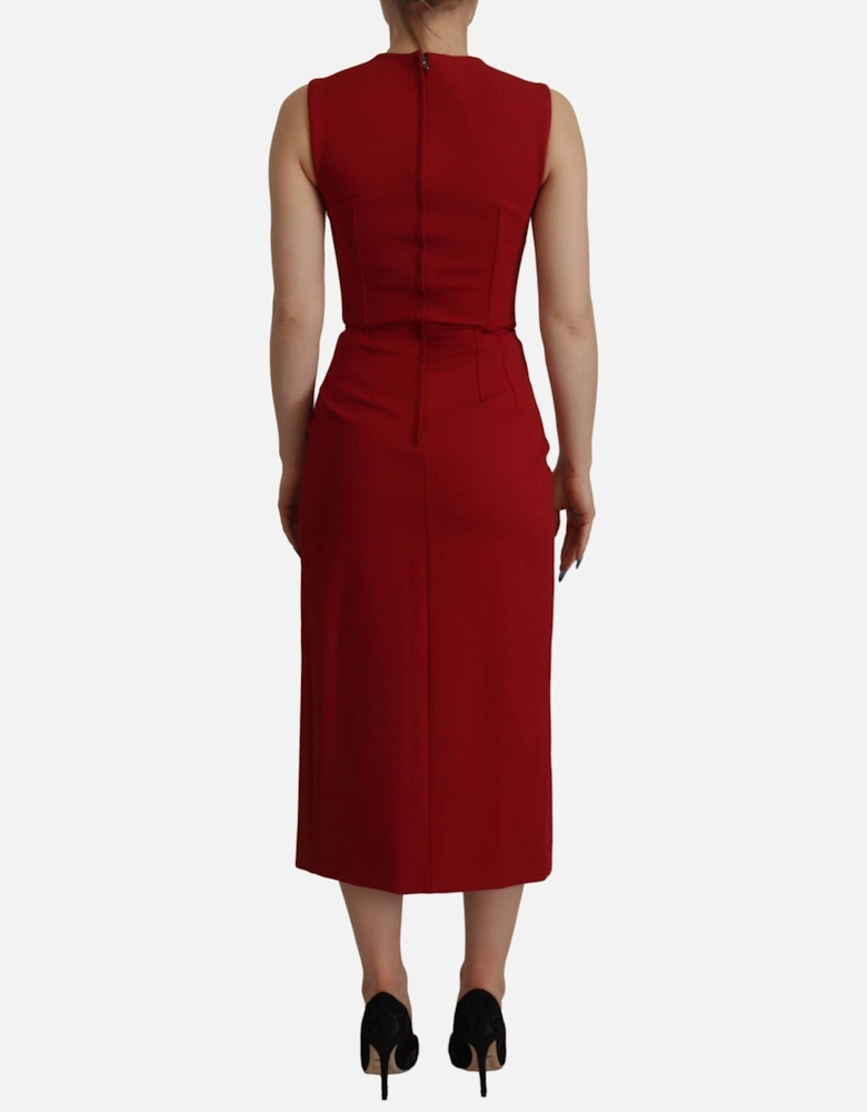 Dolce Gabbana Red Sheath Dress Women Dresses
