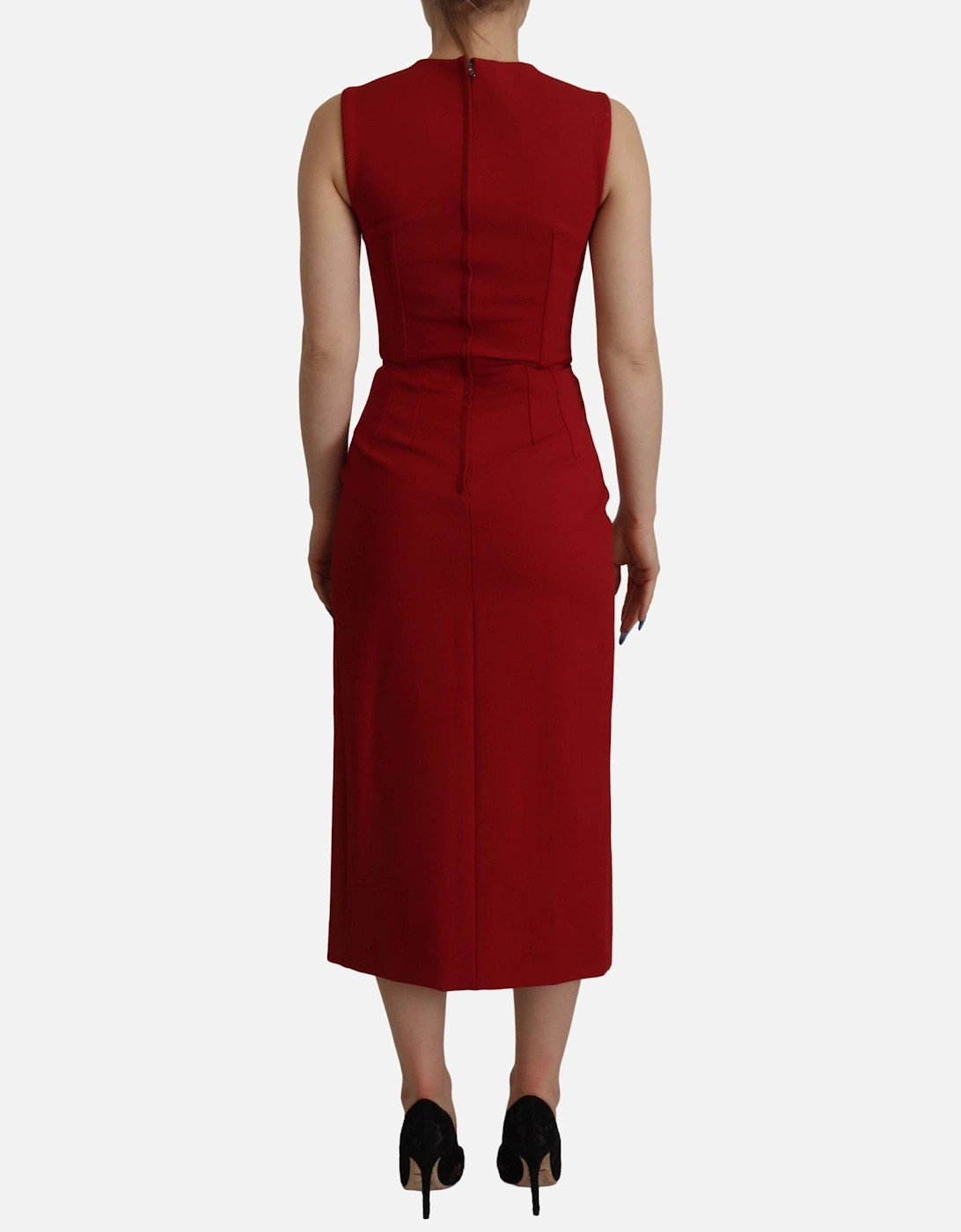 Dolce Gabbana Red Sheath Dress Women Dresses