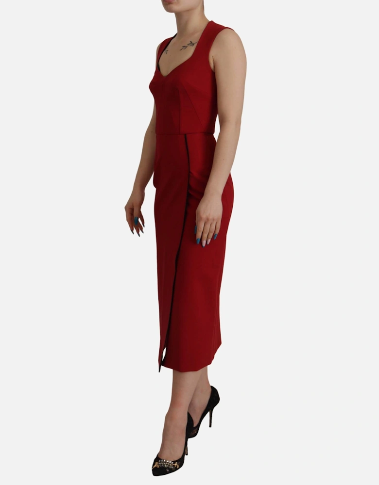 Dolce Gabbana Red Sheath Dress Women Dresses