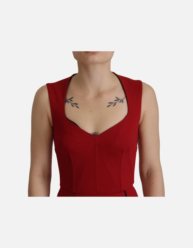 Dolce Gabbana Red Sheath Dress Women Dresses