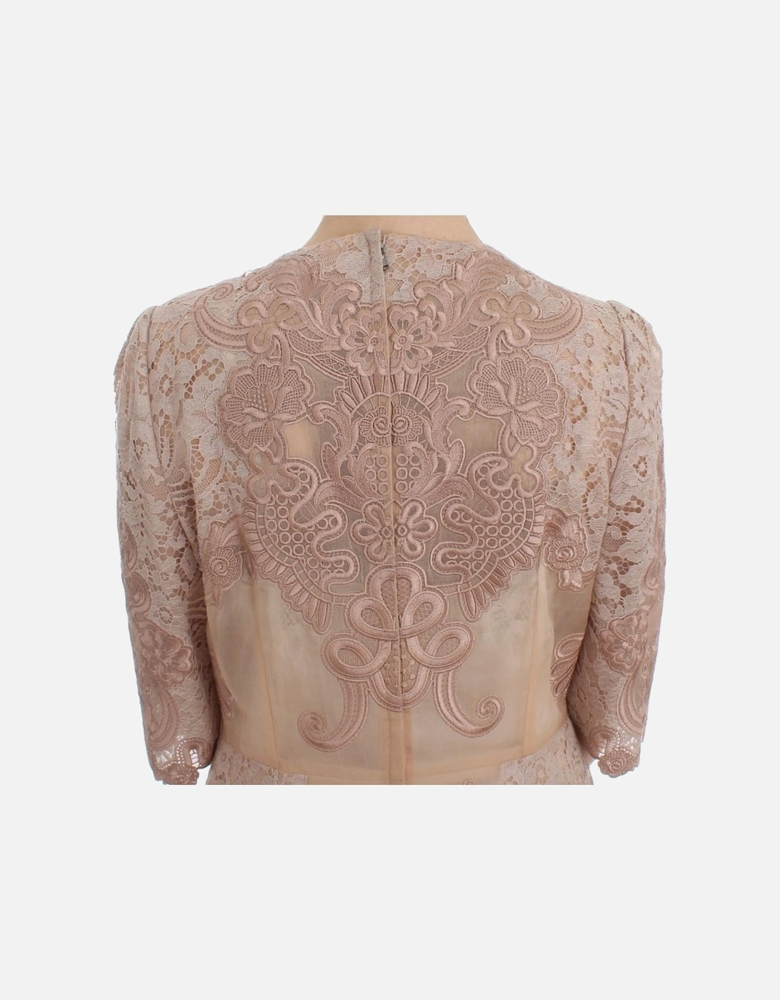 Lace Midi Dress 34 Sleeve Style Women - Pink Dresses