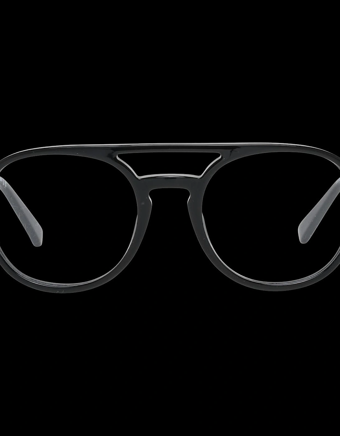Black Metal and Plastic Full-Rim Glasses Unisex Frames