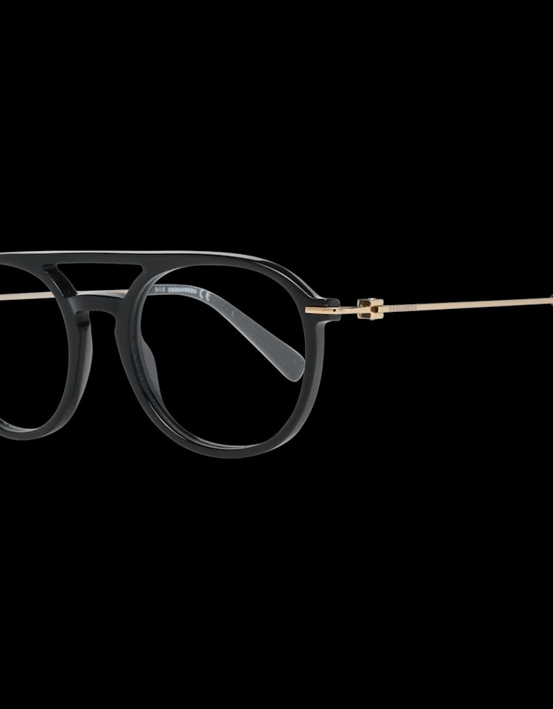Black Metal and Plastic Full-Rim Glasses Unisex Frames
