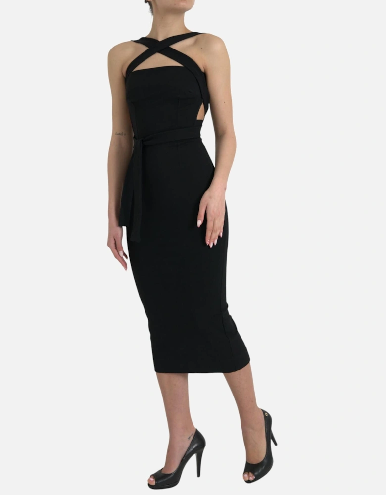 Black Sheath Halter Dress Women Dresses