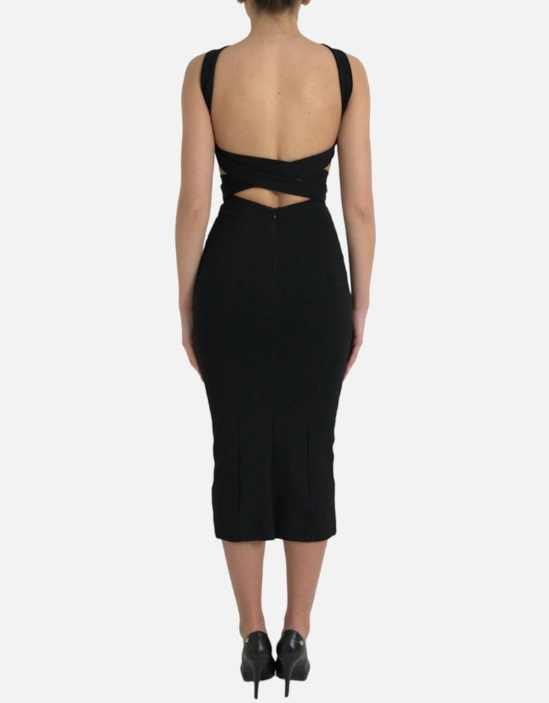 Black Sheath Halter Dress Women Dresses