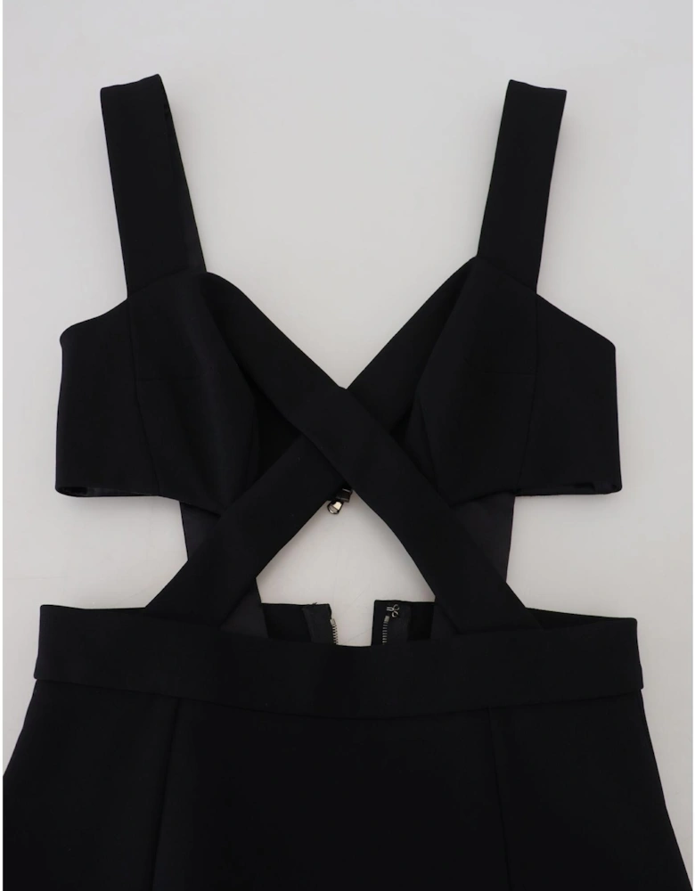 Cutout Midi Dress Black Sleeveless Dress Women Dresses