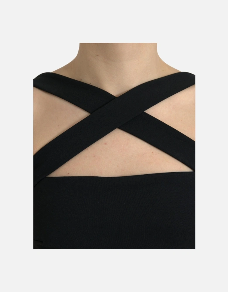 Black Sheath Halter Dress Women Dresses