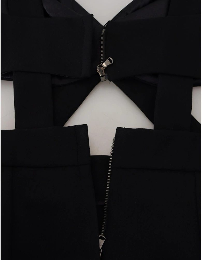 Cutout Midi Dress Black Sleeveless Dress Women Dresses