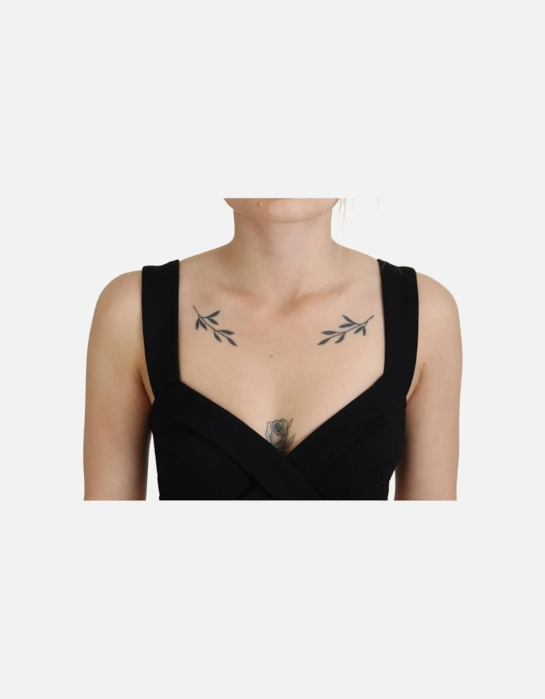 Cutout Midi Dress Black Sleeveless Dress Women Dresses