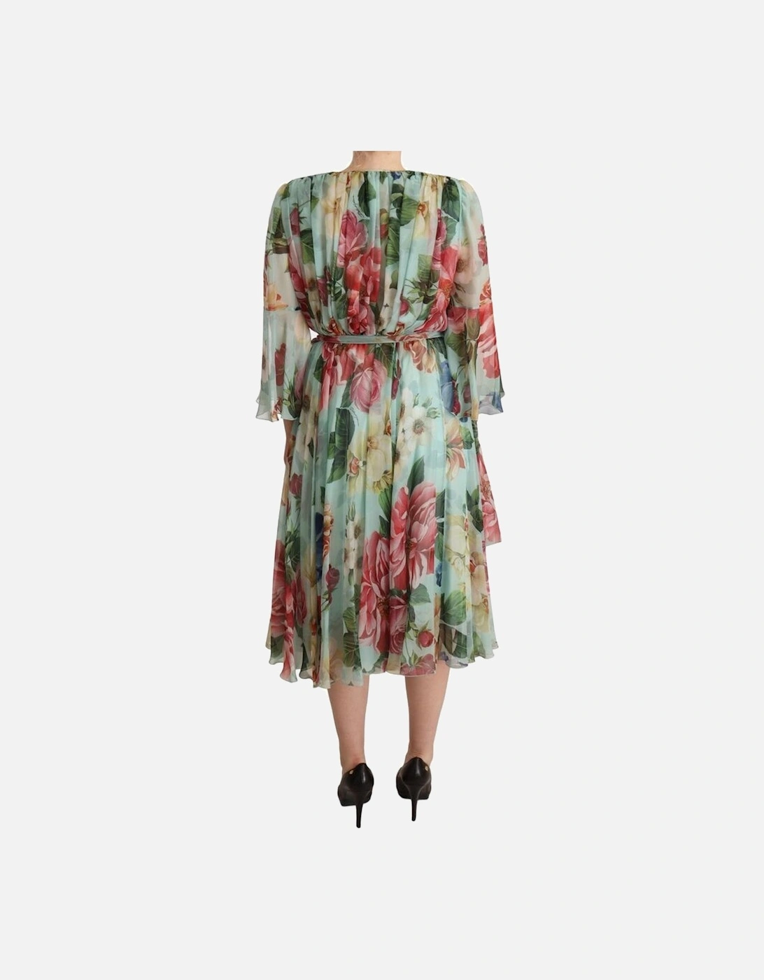 FloralPrint Silk Midi Dress Women - Multicolor Dresses