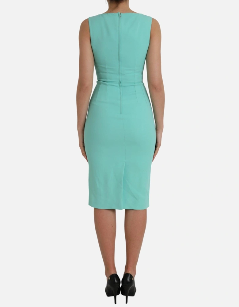 Sleeveless Bodycon Midi Dress in Green Mint Women - Mint Green Dresses