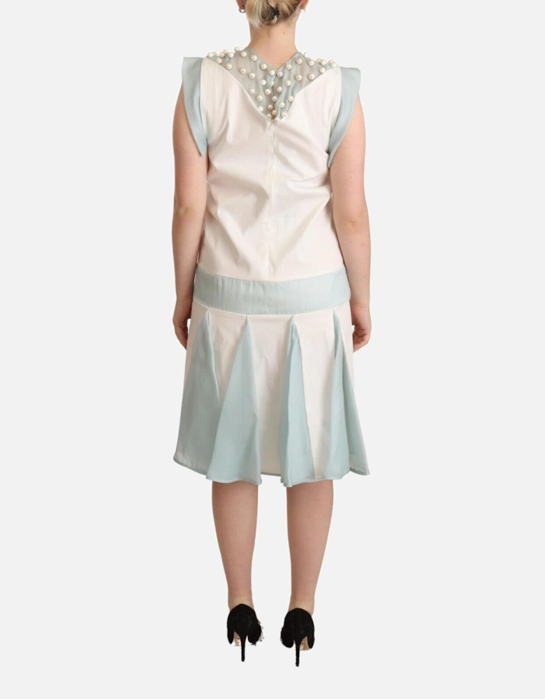 Sleeveless Shift Dress with Pearl Embellishments Women - Multicolor