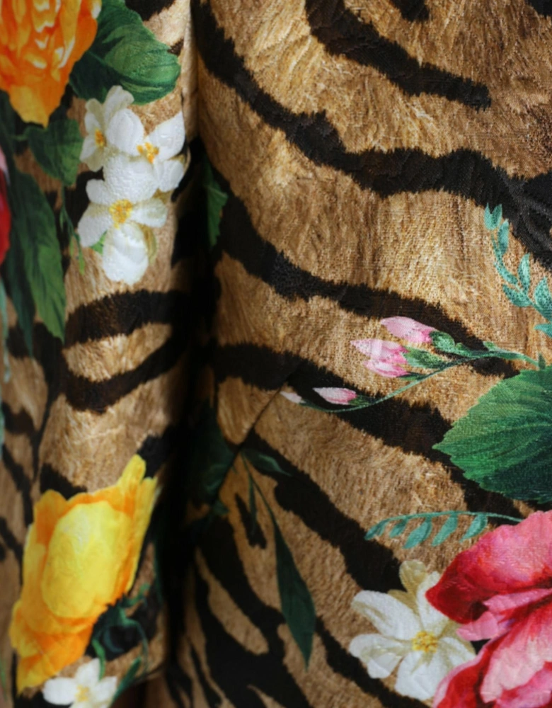 Animal and floral print shift mini dress Women - Multicolor Dresses