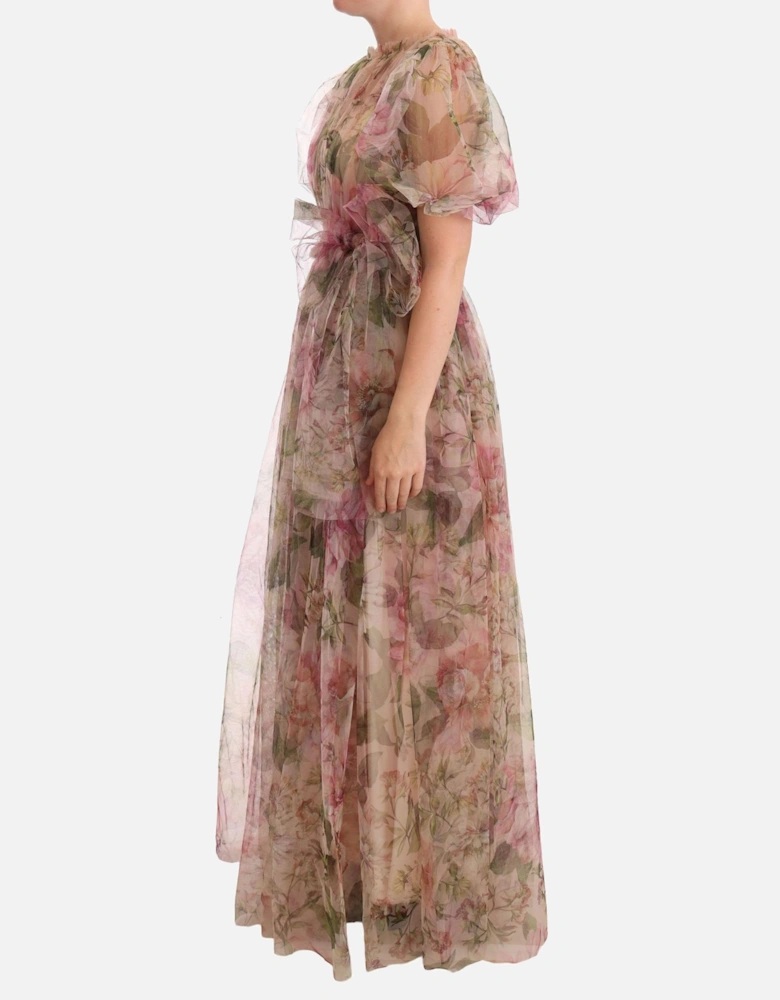 FloralPrint SilkOrganza Maxi Dress Women - Multicolor Dresses