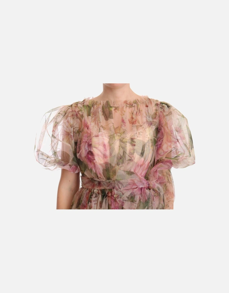 FloralPrint SilkOrganza Maxi Dress Women - Multicolor Dresses