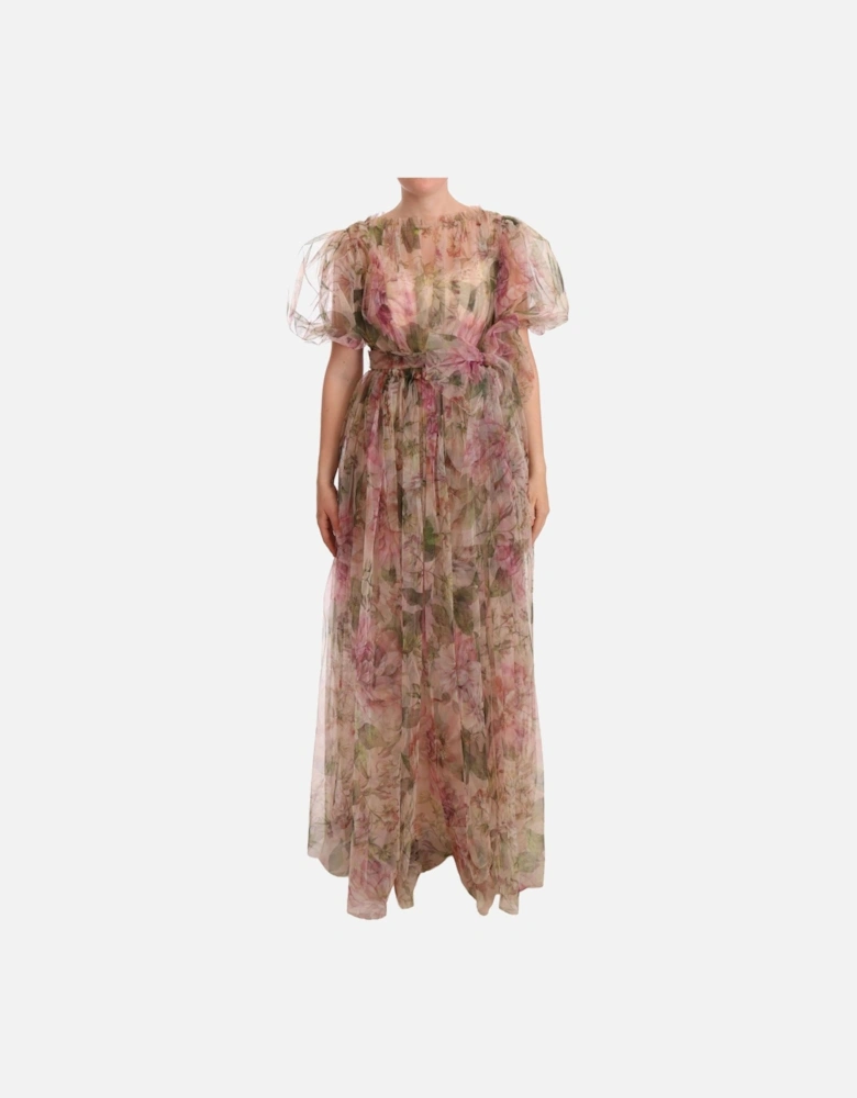 FloralPrint SilkOrganza Maxi Dress Women - Multicolor Dresses