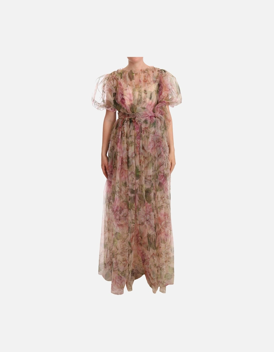 FloralPrint SilkOrganza Maxi Dress Women - Multicolor Dresses, 5 of 4