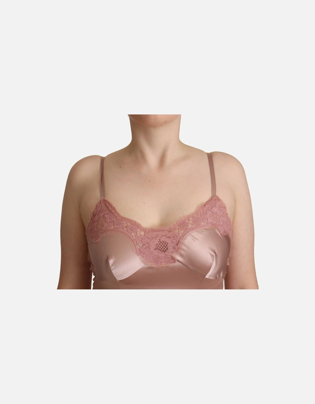 Dolce Gabbana Slip Dress Maxi VNeck Women - Pink Dresses